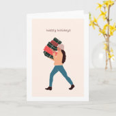 ホリデークリスマスパーティー カード (黄色い花)