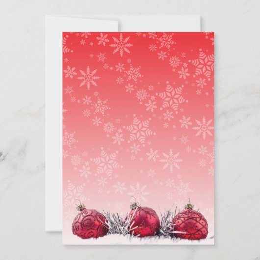 ホリデークリスマスパーティー 招待状 (裏面)