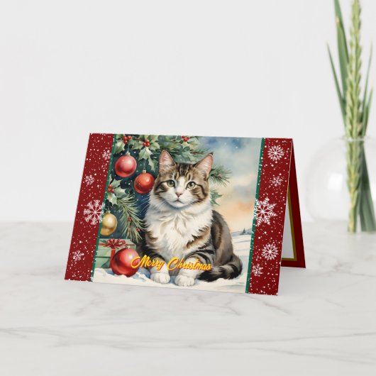 ホリデークリスマスビューティフルコレモダンクション カード (正面)