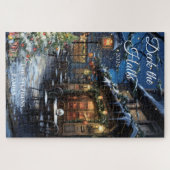 ホリデークリスマスビレッジディナーデッキザホールズ ジグソーパズル (横)