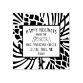 ホリデークリスマスピネコーンツリー差出人住所 ラバースタンプ (インプリント)