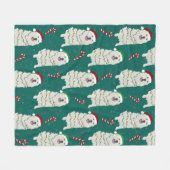 ホリデークリスマスピレ素晴らしネー フリースブランケット (正面(横))