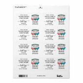 ホリデークリスマスファームハウスウォーターカラーエッグカートン ラベル (フルシート)