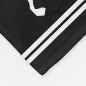 ホリデークリスマスフォトカスタムトナカイ黒 フリースブランケット (角)