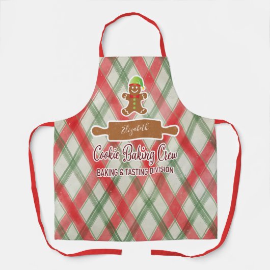 ホリデークリスマスプレッドジンジャーブレッドベーキングエプロン エプロン (正面)