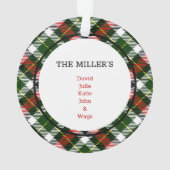 ホリデークリスマスプレドファミリー名キープサケ オーナメント (裏面)