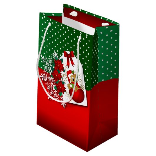 ホリデークリスマスベアー スモールペーパーバッグ (裏面アングル)