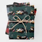 ホリデークリスマスベルネスマウンテンドッグ  ラッピングペーパーシート (インサイチュ)