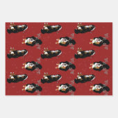 ホリデークリスマスベルネーズマウンテンドッグ ラッピングペーパーシート (正面2)