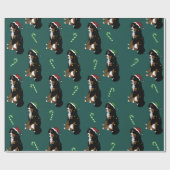 ホリデークリスマスベルネーズマウンテンドッグ ラッピングペーパー (フラット)