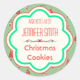 ホリデークリスマスベーカリー焼いたクッキー ラウンドシール