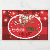 ホリデークリスマスベーキングスピリッツ明るい食品 フードラベル (シングルラベル)