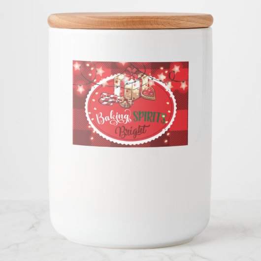 ホリデークリスマスベーキングスピリッツ明るい食品 フードラベル (正面)