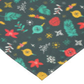 ホリデークリスマスホリーベリーフェスティバルバウブル テーブルクロス (アングル)