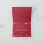 ホリデークリスマスホリー結婚フォト サンキューカード (内部)