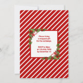 ホリデークリスマスホワイトエレファントギフトエクスチェンジ 招待状 (裏面)