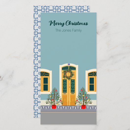 ホリデークリスマスポルトガルフェスティバルハウスカード シーズンカード (正面/裏面)