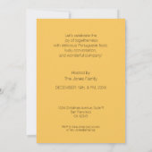 ホリデークリスマスポルトガルフェスティバルハウスパーティー 招待状 (裏面)