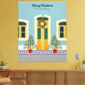 ホリデークリスマスポルトガルフェスティバルハウス キャンバスプリント (インサイチュ (リビング))