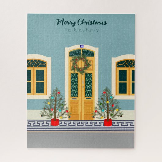 ホリデークリスマスポルトガルフェスティバルハウス ジグソーパズル (縦)