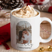 ホリデークリスマスミニマリストフォトモダンシンプル コーヒーマグカップ