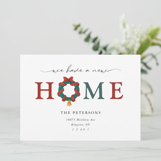 ホリデークリスマスムービングのための新しいホーム 案内状 (スタンド正面)