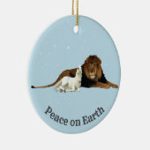 ホリデークリスマスライオンベビーユニコーンフォール セラミックオーナメント (右)