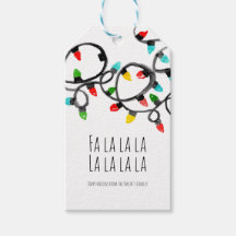 ホリデークリスマスライトシンプルラベル