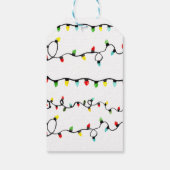 ホリデークリスマスライトシンプルラベル ギフトタグ (裏面)