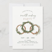 ホリデークリスマスリースメイキングパーティー 招待状 (正面)