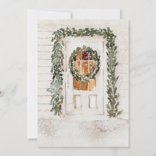 ホリデークリスマスリースメイキングパーティー 招待状 (裏面)