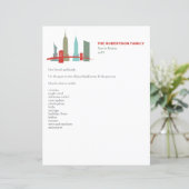 ホリデークリスマスレターテンプレートニューヨークスカイライン (スタンド正面)