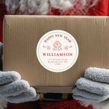 ホリデークリスマスレッドジンジャーブレッド差出人住所