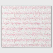 ホリデークリスマスロマンチックヴィンテージフランスのスクリプト ラッピングペーパー (フラット)