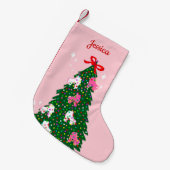 ホリデークリスマスローラースケートで滑るクリスマススケート スモールクリスマスストッキング (正面 (吊り時))