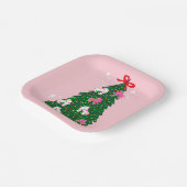 ホリデークリスマスローラースケートで滑るクリスマススケート ペーパープレート (傾斜あり)