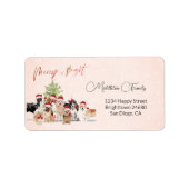 ホリデークリスマス愛犬家メリーサンタハット ラベル (正面)