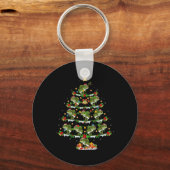 ホリデークリスマス照明サンタバスフィッシュクリスマストtr キーホルダー (正面)