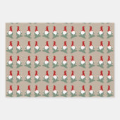 ホリデークリスマス踊り格言フェスティバルおもしろいラップ ラッピングペーパーシート (正面)