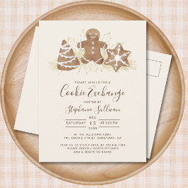 ホリデークリスマス クッキー交換会 インビテーションポストカード