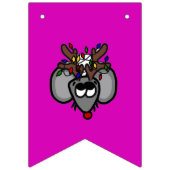 ホリデークリッター付き明るいクリスマスバナー バンティングフラッグ (第2の旗)