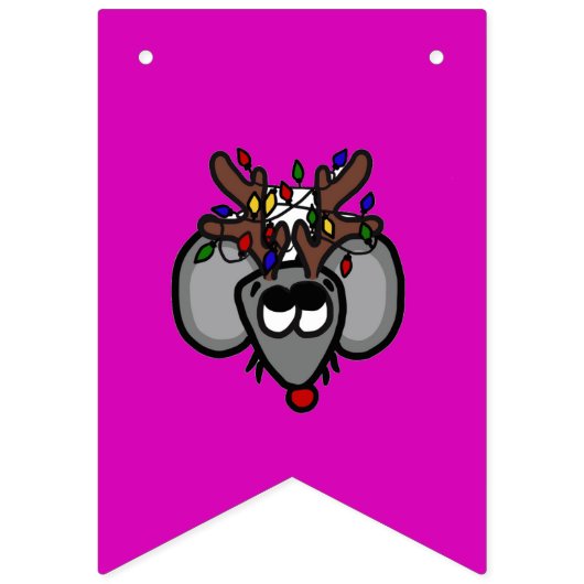 ホリデークリッター付き明るいクリスマスバナー バンティングフラッグ (第2の旗)