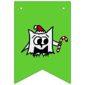 ホリデークリッター付き明るいクリスマスバナー バンティングフラッグ (第1の旗)