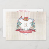 ホリデークレスト-ファミリーモノグラム-クリスマスカード シーズンカード (正面/裏面)