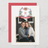 ホリデークレスト-モノグラム-クリスマスカード-写真 シーズンカード (正面/裏面)