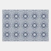 ホリデークローバーインシェードオブブルー ラッピングペーパーシート (正面3)