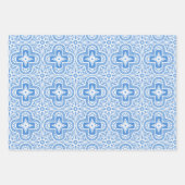 ホリデークローバーインシェードオブブルー ラッピングペーパーシート (正面)