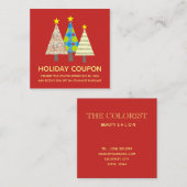 ホリデークーポン割引カード スクエア名刺 (正面/裏面)