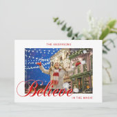 ホリデーク信じリスマスインザ魔法レッド |写真 シーズンカード (スタンド正面)