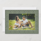 ホリデーグエレガントリーンスノーフレーククラシックの写真1枚 シーズンカード (正面)